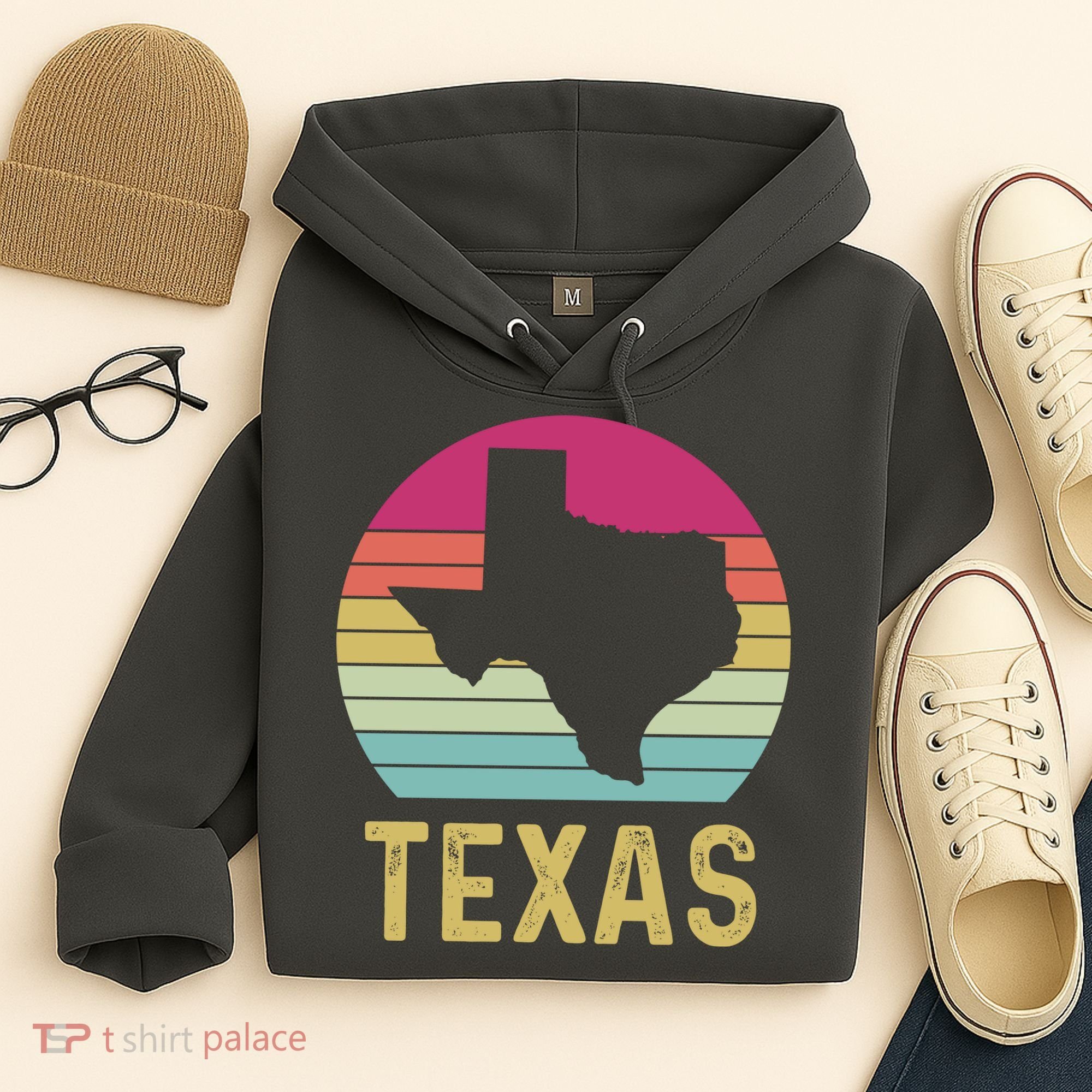 Texas Retro Logo Art Hoodie