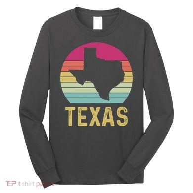 Texas Retro Logo Art Long Sleeve Shirt