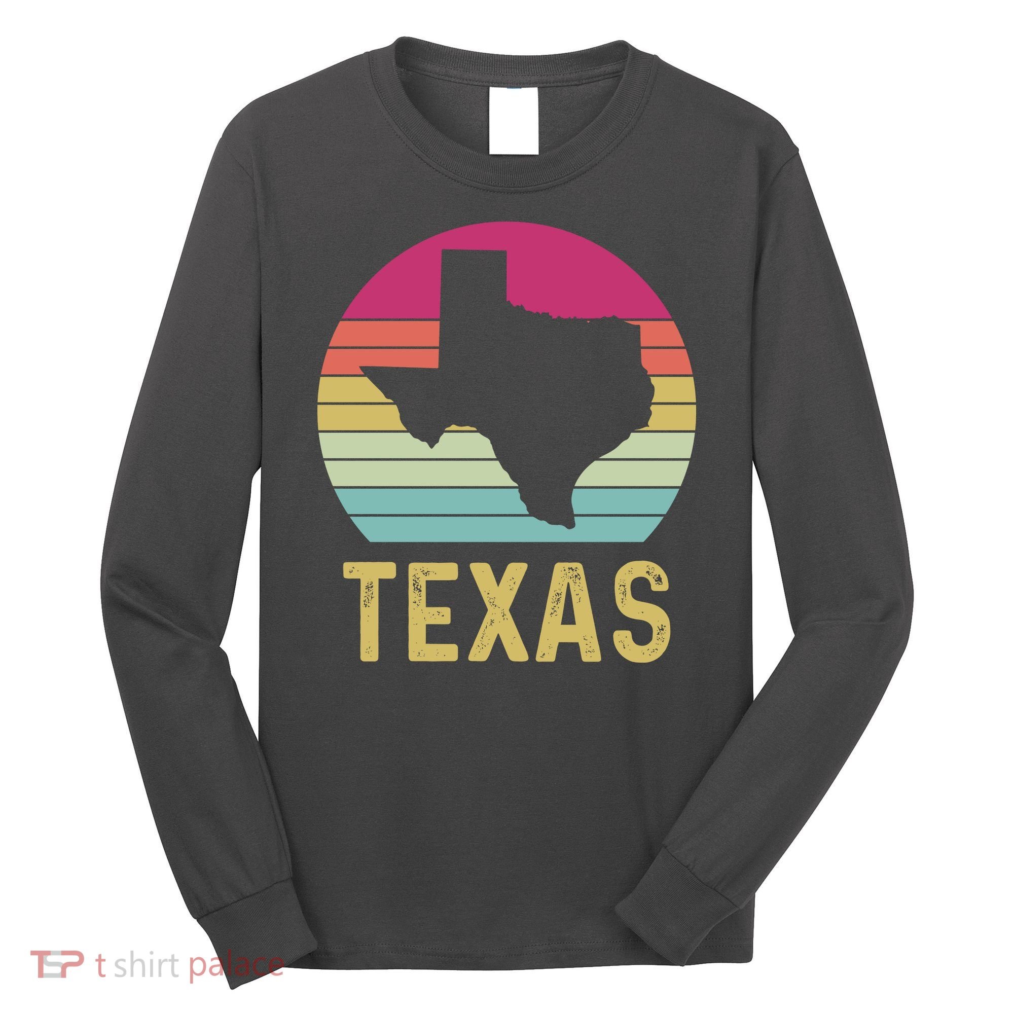 Texas Retro Logo Art Long Sleeve Shirt