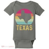 Texas Retro Logo Art Baby Bodysuit thumb 0