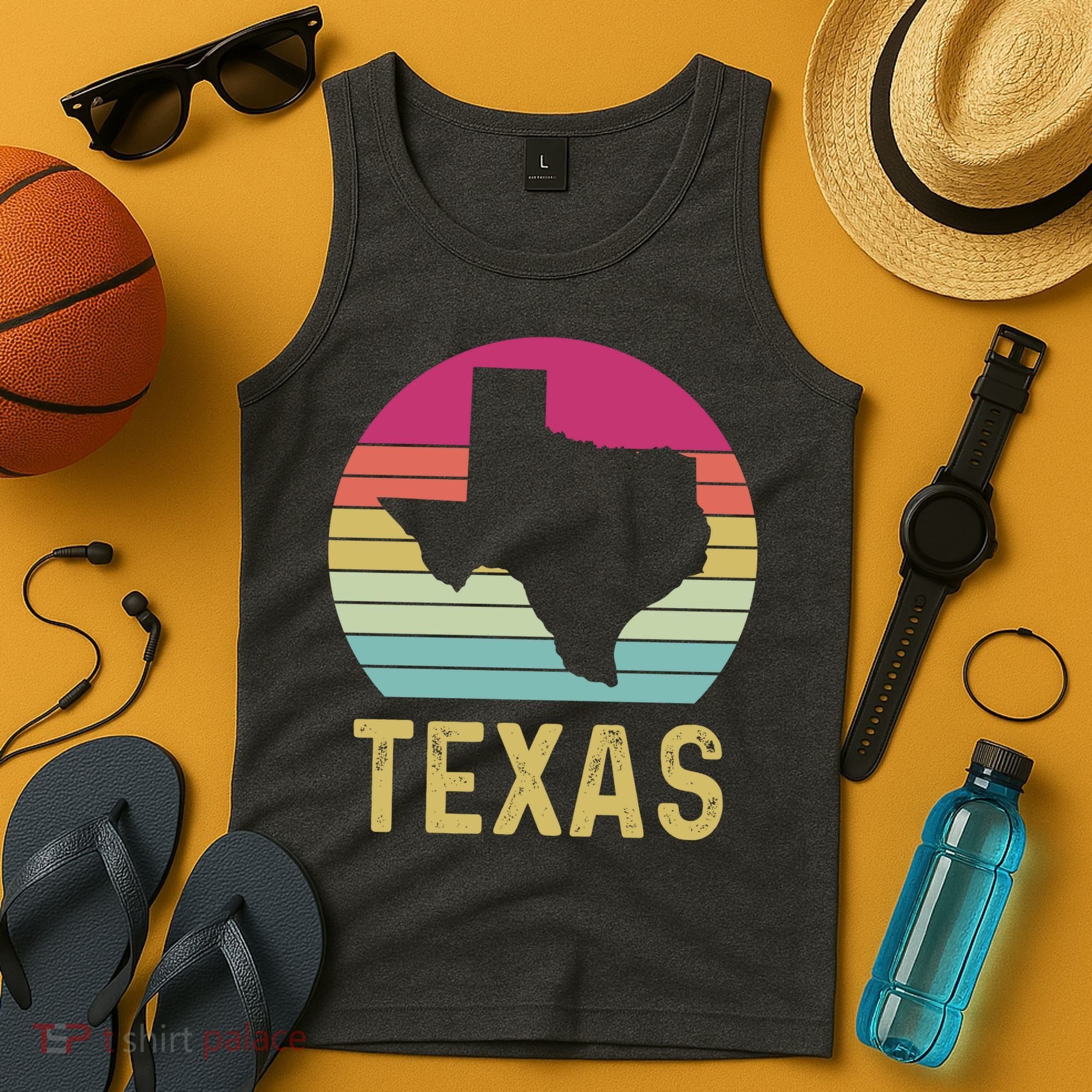 Texas Retro Logo Art Tank Top