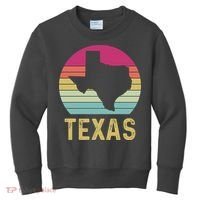 Texas Retro Logo Art Kids Sweatshirt thumb 0