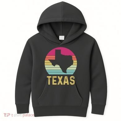 Texas Retro Logo Art Kids Hoodie