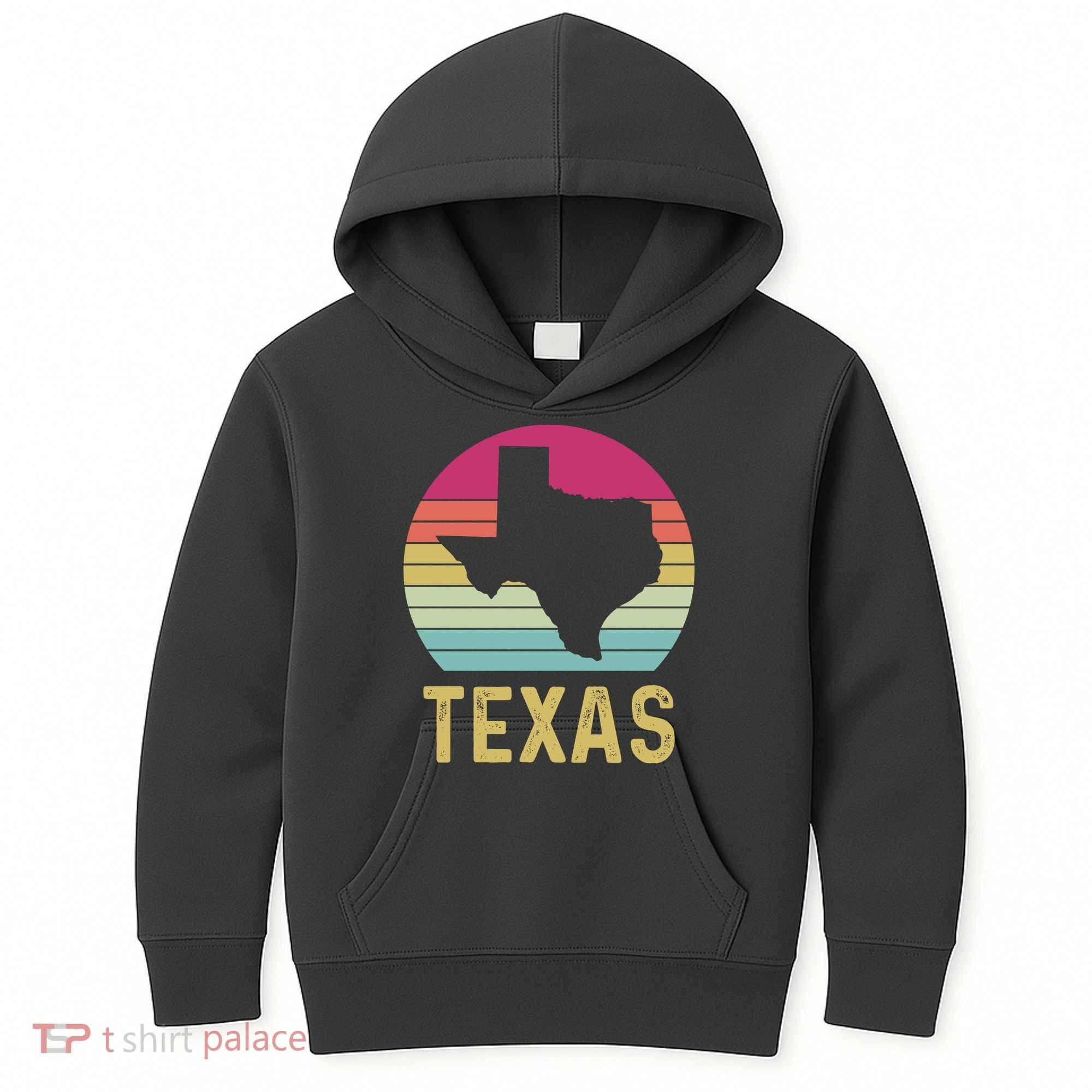 Texas Retro Logo Art Kids Hoodie