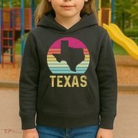 Texas Retro Logo Art Kids Hoodie thumb 3