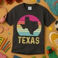 Texas Retro Logo Art Kids T-Shirt thumb 3