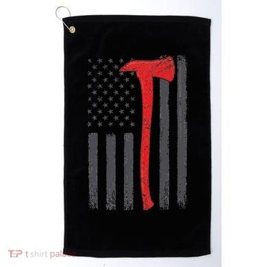 Thin Red Line Flag Firefighter Axe Vintage Fire Fighter Flag Golf Towel