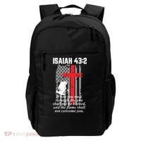 Thin Red Line Firefighter Cross Bible Verse American Flag Backpack thumb 0