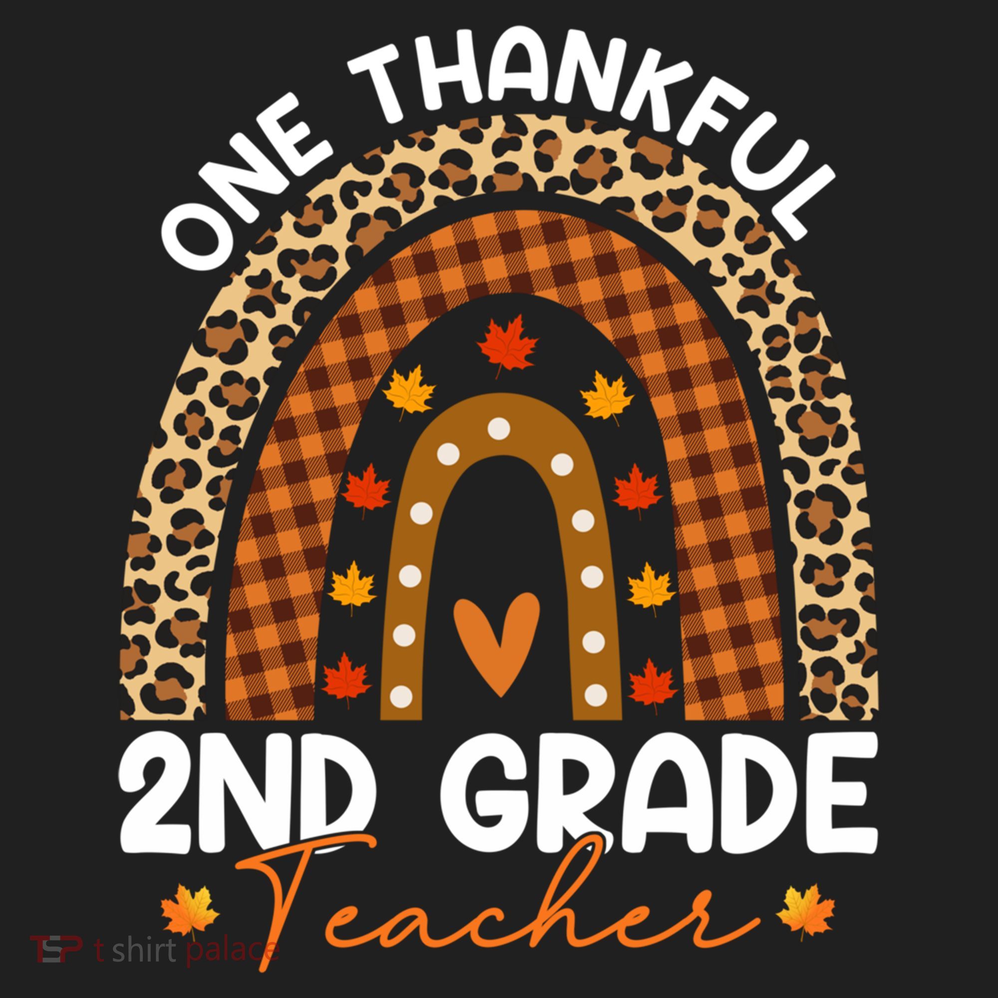 Thanksgiving Rainbow Leopard One Thankful 2nd Grade Teacher Gift Women's Sweatshirt