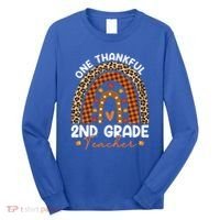 Thanksgiving Rainbow Leopard One Thankful 2nd Grade Teacher Gift Long Sleeve Shirt thumb 0