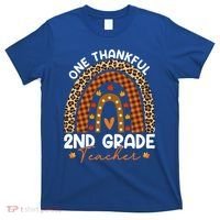 Thanksgiving Rainbow Leopard One Thankful 2nd Grade Teacher Gift T-Shirt thumb 0