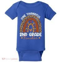 Thanksgiving Rainbow Leopard One Thankful 2nd Grade Teacher Gift Baby Bodysuit thumb 0