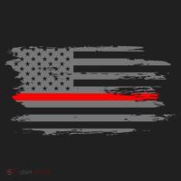 Thin Red Line Fire Fire And Rescue American Flag Gift Women's Sweatshirt thumb 2