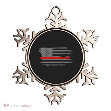 Thin Red Line Fire Fire And Rescue American Flag Gift Ornament