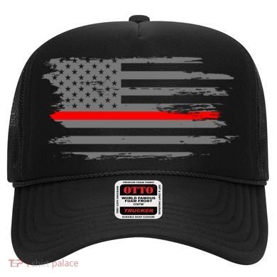 Thin Red Line Fire Fire And Rescue American Flag Gift Hat