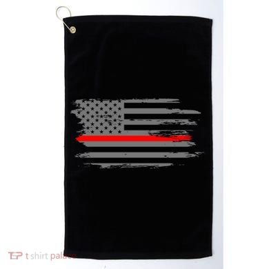 Thin Red Line Fire Fire And Rescue American Flag Gift Golf Towel
