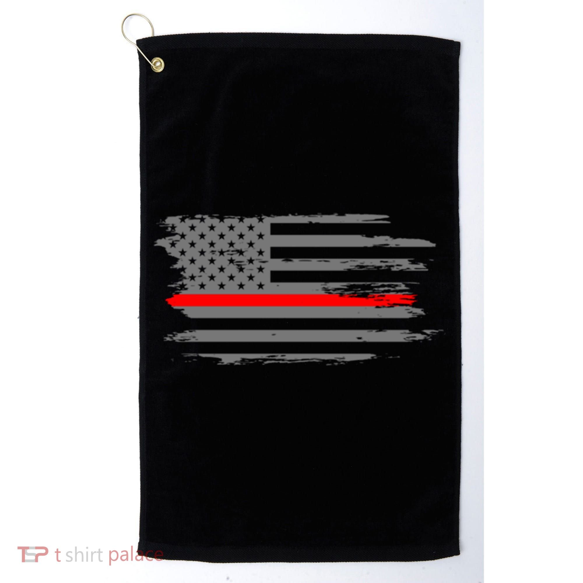 Thin Red Line Fire Fire And Rescue American Flag Gift Golf Towel