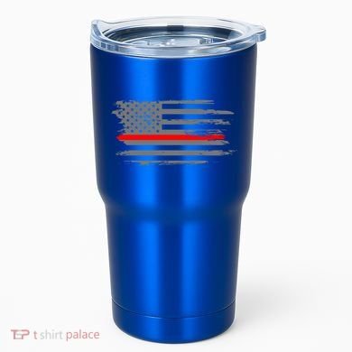Thin Red Line Fire Fire And Rescue American Flag Gift Tumbler