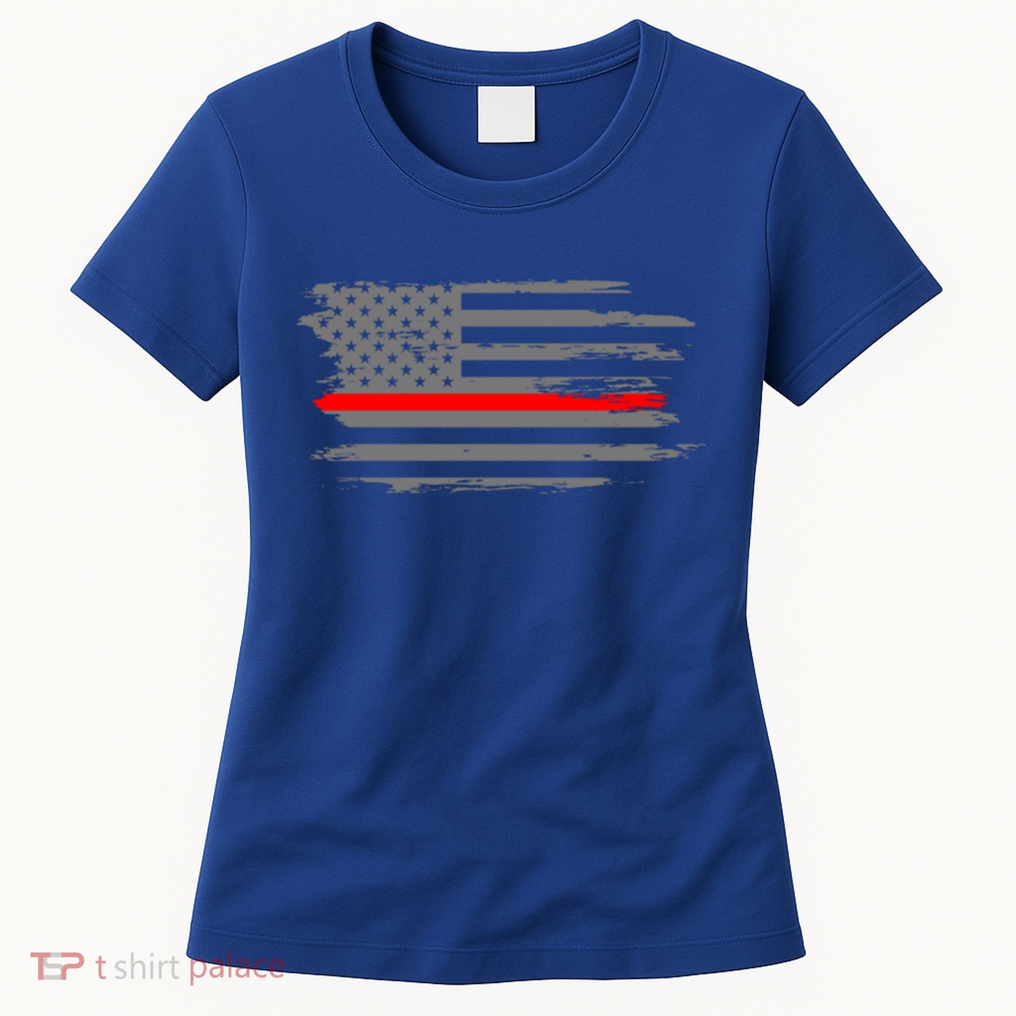 Thin Red Line Fire Fire And Rescue American Flag Gift Women's T-Shirt