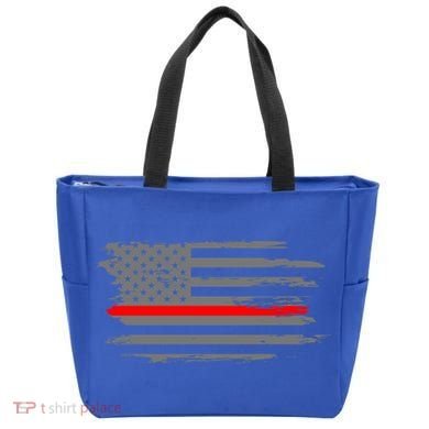 Thin Red Line Fire Fire And Rescue American Flag Gift Tote Bag