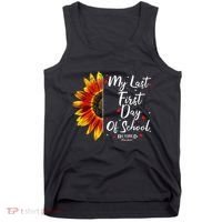 Teachers Retirement My Last First Day Of School Funny Tank Top thumb 0