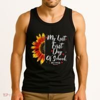 Teachers Retirement My Last First Day Of School Funny Tank Top thumb 3