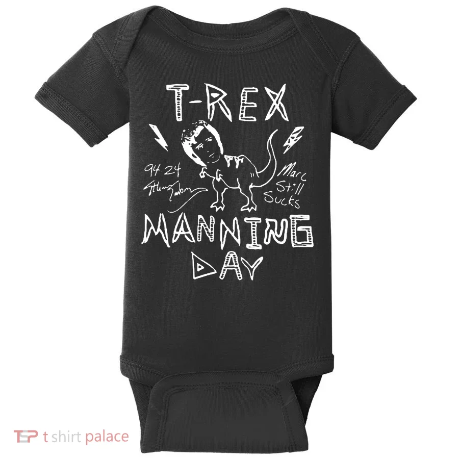 T Rex Manning Day Retro 90s Baby Bodysuit