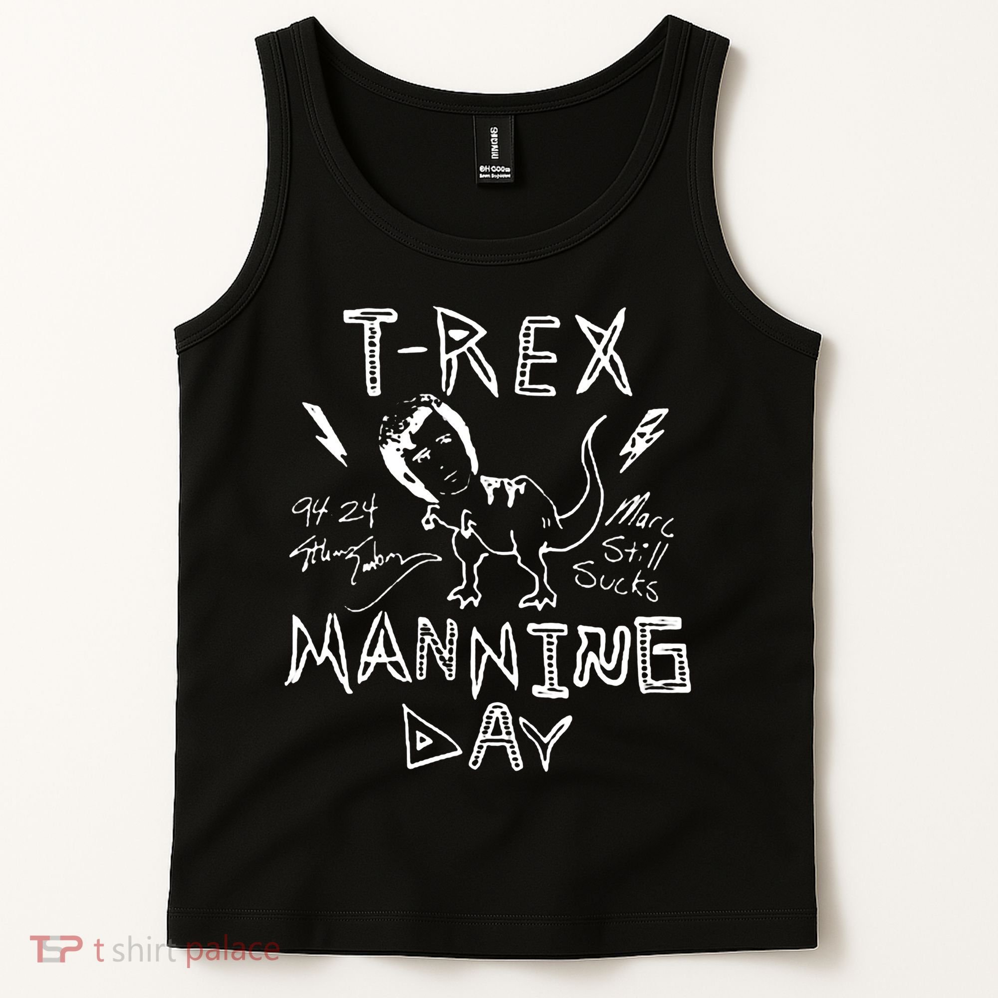T Rex Manning Day Retro 90s Tank Top