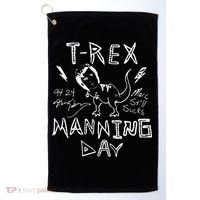 T Rex Manning Day Retro 90s Golf Towel thumb 0