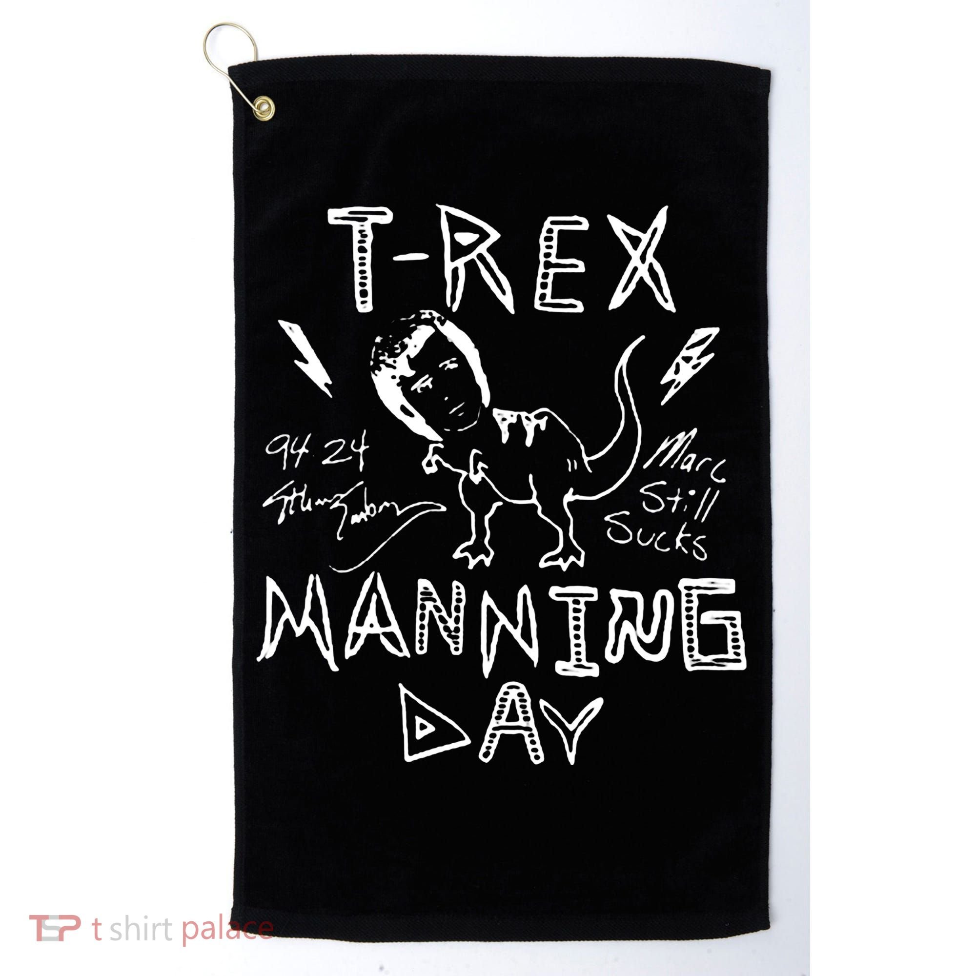 T Rex Manning Day Retro 90s Golf Towel