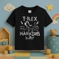 T Rex Manning Day Retro 90s Toddler T-Shirt thumb 3