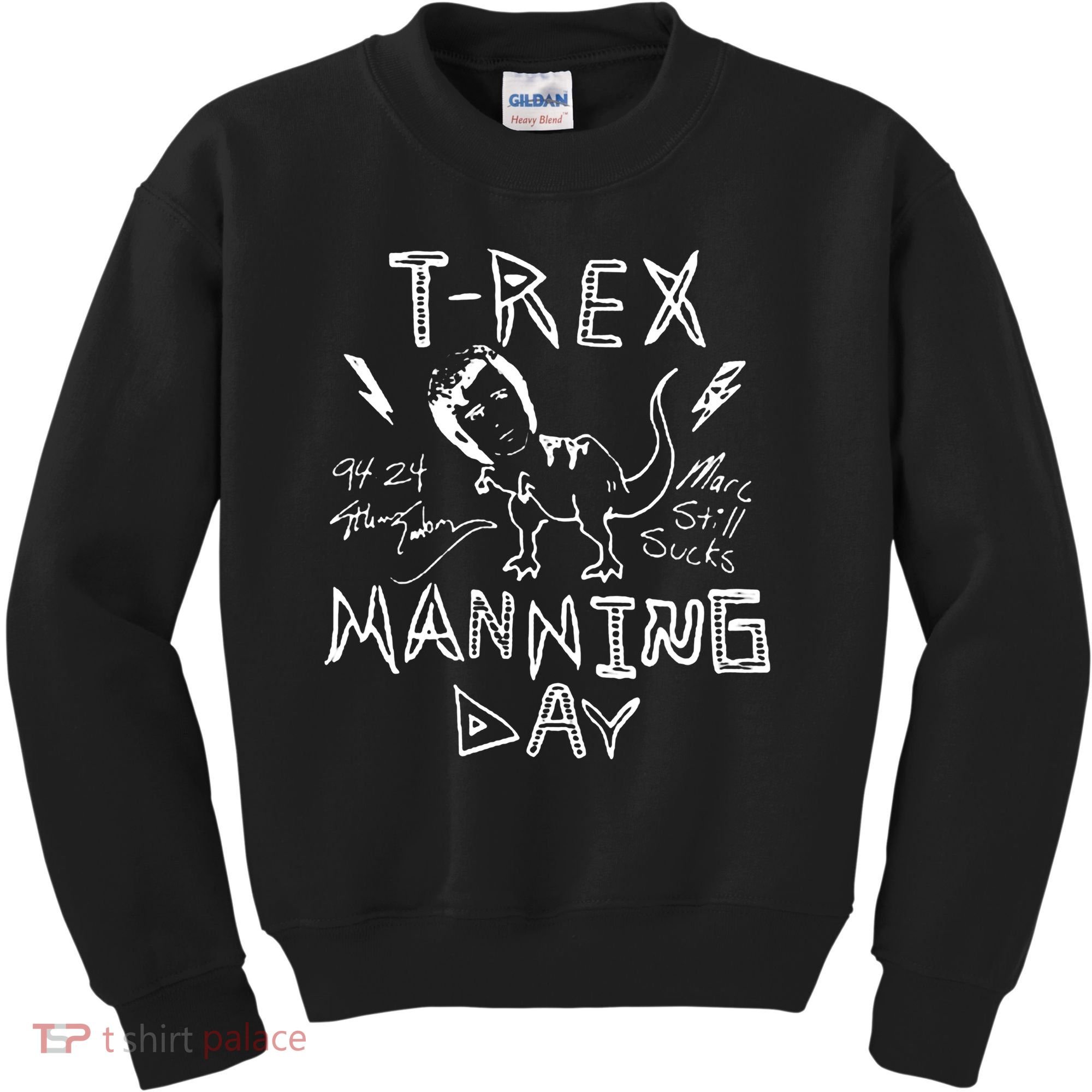 T Rex Manning Day Retro 90s Kids Sweatshirt