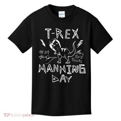 T Rex Manning Day Retro 90s Kids T-Shirt