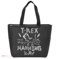 T Rex Manning Day Retro 90s Tote Bag thumb 0