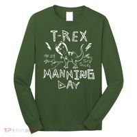 T Rex Manning Day Retro 90s Long Sleeve Shirt thumb 0