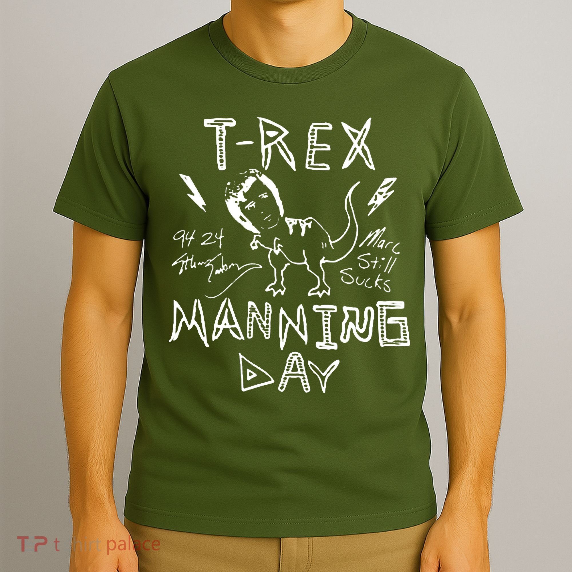 T Rex Manning Day Retro 90s T-Shirt