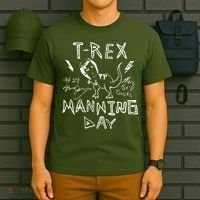 T Rex Manning Day Retro 90s T-Shirt thumb 6
