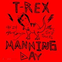 T Rex Manning Day Retro 90s Santa Hat thumb 1
