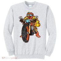 Turkey Riding Motorcycle Thanksgiving Day Cool Biker Rider Sweatshirt thumb 0