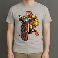 Turkey Riding Motorcycle Thanksgiving Day Cool Biker Rider T-Shirt thumb 3