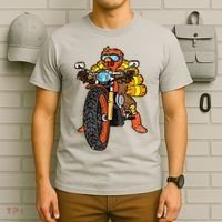 Turkey Riding Motorcycle Thanksgiving Day Cool Biker Rider T-Shirt thumb 6