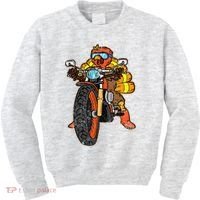 Turkey Riding Motorcycle Thanksgiving Day Cool Biker Rider Kids Sweatshirt thumb 0