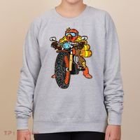 Turkey Riding Motorcycle Thanksgiving Day Cool Biker Rider Women's Sweatshirt thumb 0