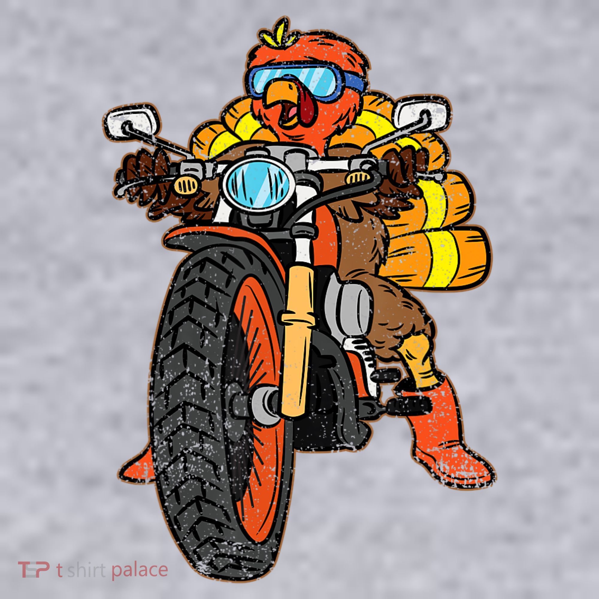 Turkey Riding Motorcycle Thanksgiving Day Cool Biker Rider Women's Sweatshirt