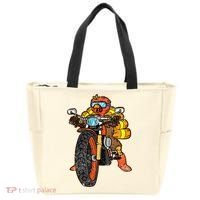 Turkey Riding Motorcycle Thanksgiving Day Cool Biker Rider Tote Bag thumb 0