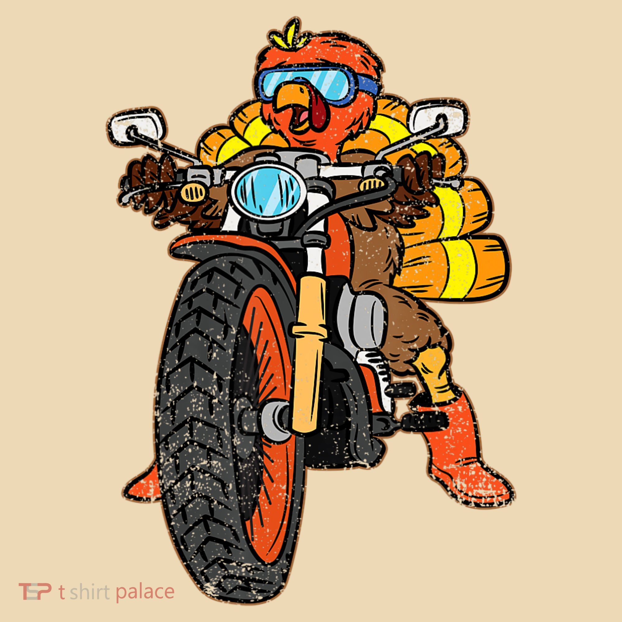 Turkey Riding Motorcycle Thanksgiving Day Cool Biker Rider Tote Bag