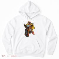 Turkey Riding Motorcycle Thanksgiving Day Cool Biker Rider Hoodie thumb 0