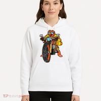 Turkey Riding Motorcycle Thanksgiving Day Cool Biker Rider Hoodie thumb 5