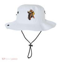 Turkey Riding Motorcycle Thanksgiving Day Cool Biker Rider Bucket Hat thumb 0