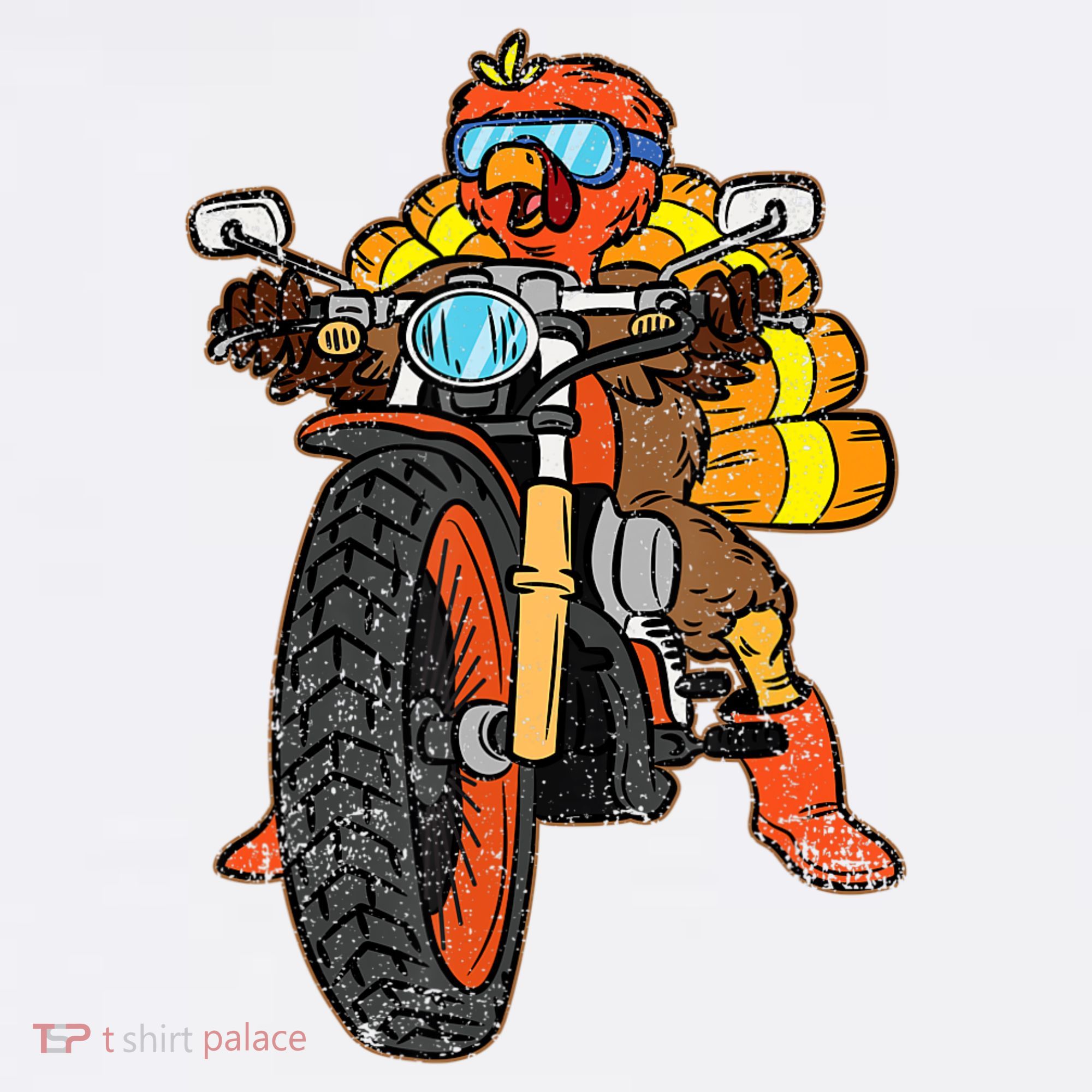 Turkey Riding Motorcycle Thanksgiving Day Cool Biker Rider Mousepad